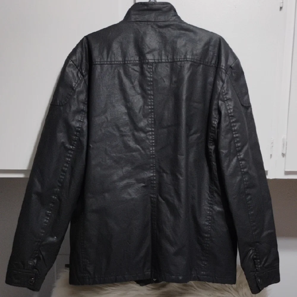(X-67) J. Crew Men's Coated Cotton Black Military Field Jacket Sz.XL